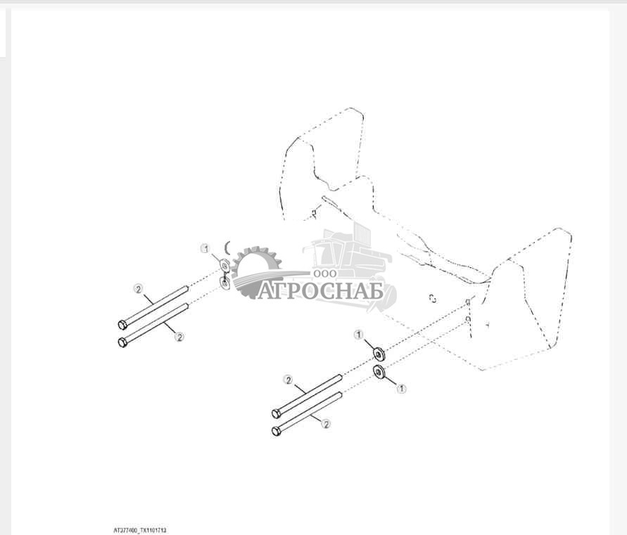 Болты противовеса, 204 кг (450 lbs) 